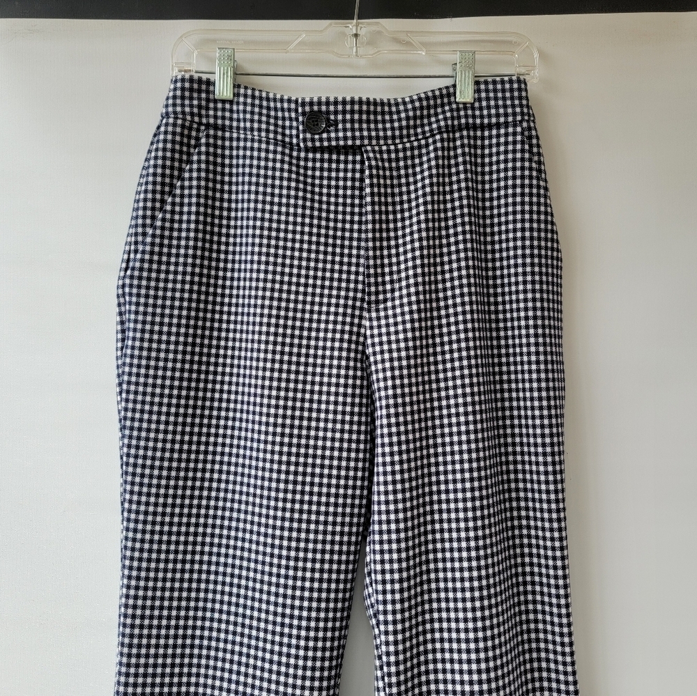 Avec Les Filles Black and White Checkered Flare Pants Size 6 High Waist Neutral - Picture 5 of 14